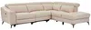 Vente-unique - FORLO Sofa Leder Beige - B 223 cm x H 79 cm x L 275 cm Bild 5