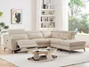 Vente-unique - FORLO Sofa Leder Beige - B 223 cm x H 79 cm x L 275 cm Bild 3