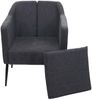Lounge-Sessel HWC-H93a, Sessel Cocktailsessel Relaxsessel ~ Stoff/Textil dunkelgrau Bild 2