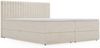 GRAINGOLD Marbella Doppelbett 140x200,Boxspringbett mit Kopfteil und Bettkästen, Velour-Stoff, Beige Bild 2