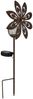 2er Set Solar Gartenstecker Windspiel mit Erdspieß in Rostoptik, Höhe 50cm Bild 5