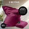 Lumaland Sitzsack Classic XXL All-in-One Set | Riesen Sitzsack XXL mit Cord & Outdoor Bezug für drinnen & draußen | Sofa Sessel mit im Innensack sicher verpackter EPS-Füllung – Hüllen Easy wechselbar Bild 4