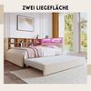 SeedWave Polsterbett Modernes Tagesbett Schlafsofa Funktionsbetten, 90×200/140×200 CM, Inkl. USB & Typ-C Ladeanschluss, Ausziehbett: 90 x 190 cm Bild 2