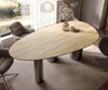 Esstisch Edge Oval 220x120 Keramik Laminam® Sabbia Eichefarbig Pilier Edelstahl Graphit Bild 4