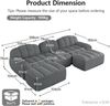 Modulares 2- bis 4-Sitzer Sofa H 79 x T 228 x B 165 cm aus Granuliertem Fleece, U- oder L-Form Bild 5
