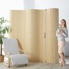 Homestyle4u Paravent Raumteiler, Bambus, natur, 250 x 0,3 x 200 cm (BxTxH) Bild 3