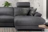 KAWOLA Sofa LOLA Ecksofa XL Stoff grau mit motorischer Relaxfunktion Recamiere rechts 84 x 178 x 304 cm Bild 4