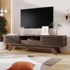 TV-Schrank mit einer Schublade und zwei Türen, TV-Möbel, TV-Panel, TV-Lowboard, TV-Schrank. Einzigartiges Design, Vintage-Holzfarbe. 150*35*44 cm Bild 3