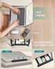 SONGMICS Laptoptisch für Bett, Laptopständer, Frühstückstablett, klappbare Beine, Bambusbeine, höhenverstellbar, mit Schublade, 55,5 x 34,9 cm, für Laptops bis 15,6 Zoll, greige Bild 5