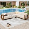 PHI VILLA Gartenlounge-Set, (Rattan Gartenmöbel Set Balkonmöbel, Lounge Möbel Outdoor Sofa Sets für Garten und Terrasse) Bild 5