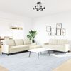 vidaXL 3-tlg. Sofagarnitur mit Kissen Creme Samt 3278489 Bild 3