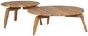 Gartencouchtisch-Set Airalu aus Teakholz, skandinavisch, rund, Natur, 2er-Set Ø 60/80 cm Bild 3