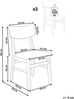 Esszimmerstuhl 2er Set ANOKA Holz Dunkelbraun Beige Bild 2