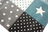 Carpetia Kinderteppich Kinderteppich Spielteppich Junge Stern Mond in blau hellblau türkis, rechteckig, Höhe: 13 mm Bild 3