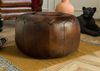 Pouf Hocker Echtleder 60x60x38 braun CHESTERFIELD #18 Bild 3