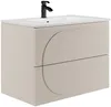 Vente-unique - VUTOMA Waschbeckenmöbel Holz, Platte Beige - B 46 cm x H 60 cm x L 80 cm Bild 2