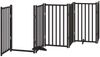 vidaXL 9-tlg. Hundetor mit Tür Faltbar Schwarz 450 cm Pappelholz 3155712 Bild 4