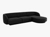 Micadoni Ecksofa Miley 4-Sitzer Rechts Chenille Haga Schwarz Bild 2