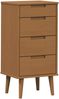 vidaXL Kommode MOLDE Karamell 40 x 35 x 82 cm Massives Kiefernholz 42020934 Bild 2