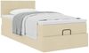 vidaXL Ottoman-Bett mit Matratze Creme 90x200 cm Stoff 3311433 Bild 5