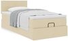 vidaXL Ottoman-Bett mit Matratze Creme 90x200 cm Stoff 3311433 Bild 4