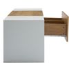 TV-Schrank 160x40x42 cm, Weiß & Eiche-Natur, mit dimmbarer LED-Beleuchtung und 2 Schubladen,Weiß und Originalholzfarbe Bild 5