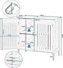 EUGAD Badmöbel-Set, (2-St), Badezimmerschrank mit Spiegelschrank Hängeschrank für Bad Bambus Bild 4