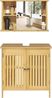 EUGAD Badmöbel-Set, (2-St), Badezimmerschrank mit Spiegelschrank Hängeschrank für Bad Bambus Bild 2