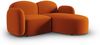 Micadoni Ecksofa Blair 3-Sitzer Rechts Samtstoff Terrakotta Bild 2