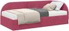 vidaXL Eckbettgestell mit Matratze mit Kopfteil 2 pcs Rot Samt 3394198 Bild 2
