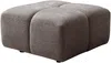 Vente-unique - CARLIVI Pouf Stoff Schokoladenbraun - B 78 cm x H 42 cm x L 78 cm Bild 2
