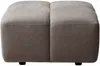 Vente-unique - CARLIVI Pouf Stoff Schokoladenbraun - B 78 cm x H 42 cm x L 78 cm Bild 1