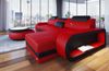 Ecksofa Berlin L Form - Büffelleder - rot-schwarz - Rechts Bild 3