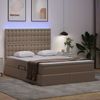 vidaXL Bett mit Stauraum und LED Cappuccino 140 x 190 cm Kunstleder 3372304 Bild 5