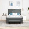vidaXL Boxspringbett mit Kissen Dunkelgrau 160 x 200 cm Stoff 3344003 Bild 3