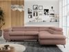 Mks Möbel 'Peter L-form' Ecksofa mit Bettfunktion, Bettkasten & einstellbaren Kopfstützen, Rosa, Boucle, rechts Bild 4
