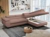 Mks Möbel 'Peter L-form' Ecksofa mit Bettfunktion, Bettkasten & einstellbaren Kopfstützen, Rosa, Boucle, rechts Bild 3