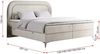 Boxspringbett, Schlafzimmerbett, Bettkasten - EIRA -120 x 200 cm - Beige Velvet - H3 Bild 5