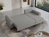 Wohnzimmersofa mit Schlaffunktion und Bettkasten - HUGO-Non - Hellgrau Boucle Bild 4