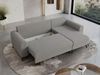 Wohnzimmersofa mit Schlaffunktion und Bettkasten - HUGO-Non - Hellgrau Boucle Bild 3
