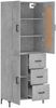 vidaXL Highboard Betongrau 69,5x34x180 cm Holzwerkstoff 3200005 Bild 4