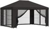 vidaXL Garten Pavillon mit Seitenwänden 4 x 3 m Anthrazit 900387 Bild 2