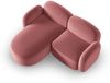 Micadoni Ecksofa Blair 3-Sitzer Links Samtstoff Lachs Bild 4
