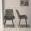 CLP 2er Set Esszimmerstuhl Rossford Samt I Stuhl mit Lehne,anthrazit Bild 2