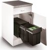 WESCO 857421-72 Abfallsorter 24 (16+8) Liter BIO DOUBLE MASTER oriongrau ab 30 cm Schrankbreite Bild 3
