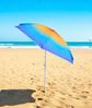 Meinposten Sonnenschirm Strandschirm Balkonschirm UV Schutz 50+ blau gelb 155 cm bunt, abknickbar Bild 4