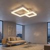 LED Deckenleuchte, Metall, sandfarben matt, eckig, L 62.5 cm Bild 2