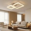 LED Deckenleuchte, Metall, sandfarben matt, eckig, L 62.5 cm Bild 3