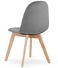 Home Collective Esszimmerstuhl Bürostuhl Küchenstuhl, gepolsterter Stuhl, Velours-Sitzmaterial (120 kg Sitzlast, ideal für Wohnzimmer, Küche, Schlafzimmer, Esszimmer), mit Holzbeinen aus Buche dunkelgrauer Samt 4er Set Bild 2