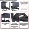 Alu Lounge-Gartenliege HWC-P81, Sonnenliege Daybed, 10cm-Polster 220g/m² 196x165x196cm ~ dunkelgrau, Polster grau Bild 2